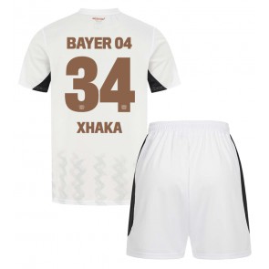 Bayer Leverkusen Granit Xhaka #34 Gostujuci Dres za Dječji 2024-25 Kratak Rukavima (+ kratke hlače)